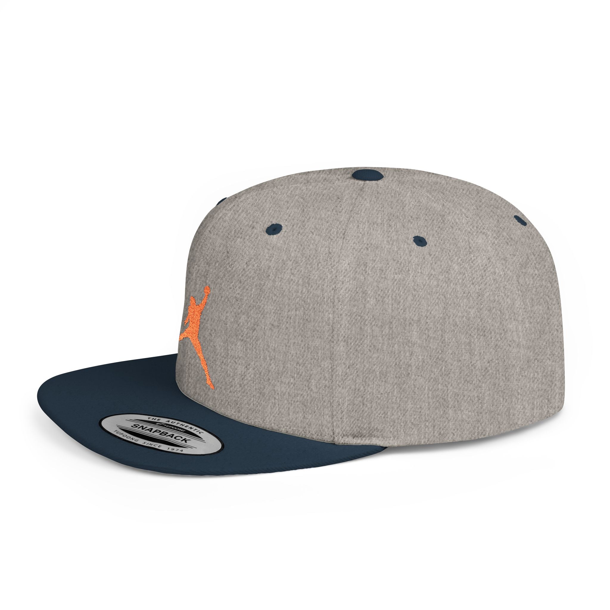 Caleb Williams — Orange Iceman Silhouette Logo Flat Bill Cap