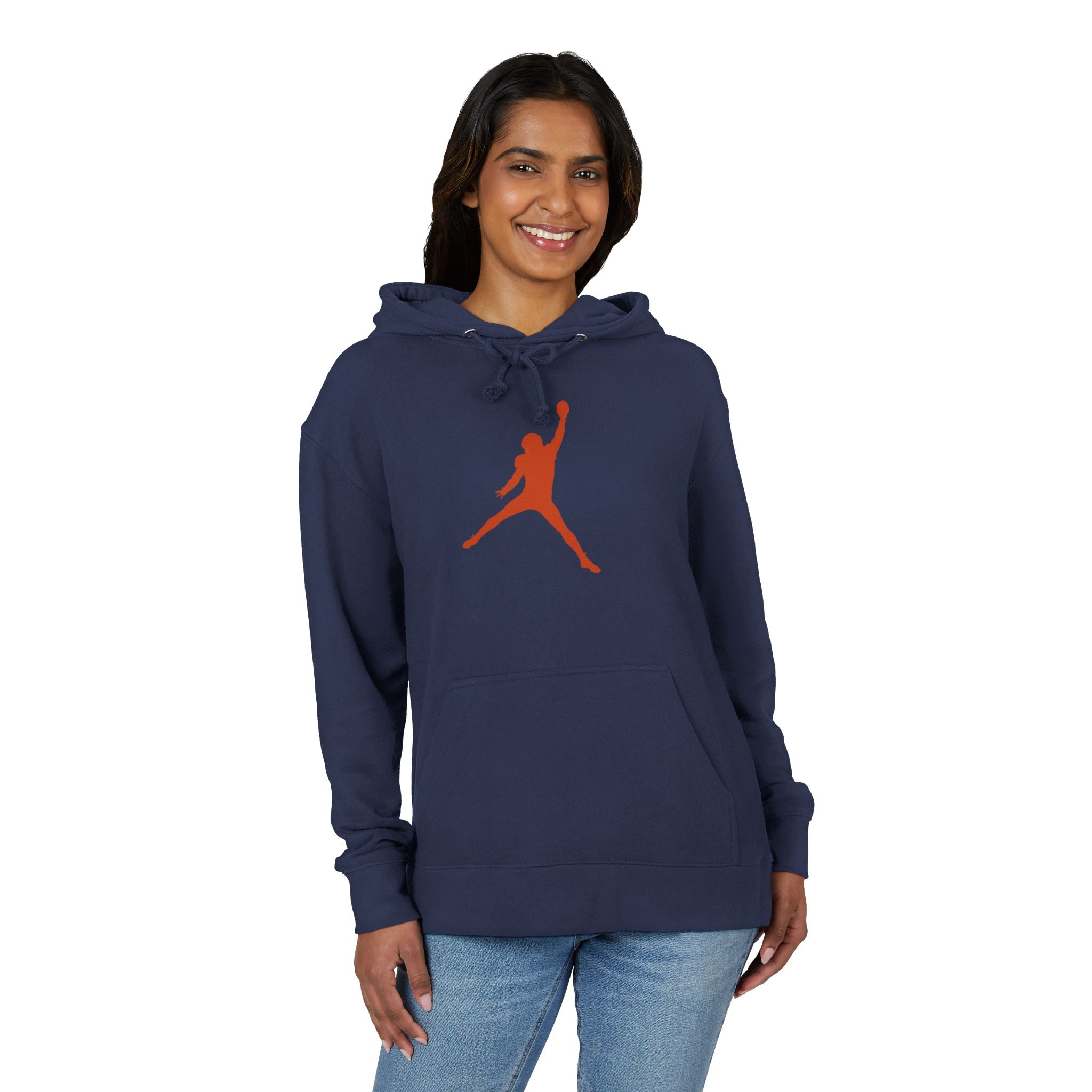 Jumpman Silhouette Hoodie — Retro Basketball Logo Pullover
