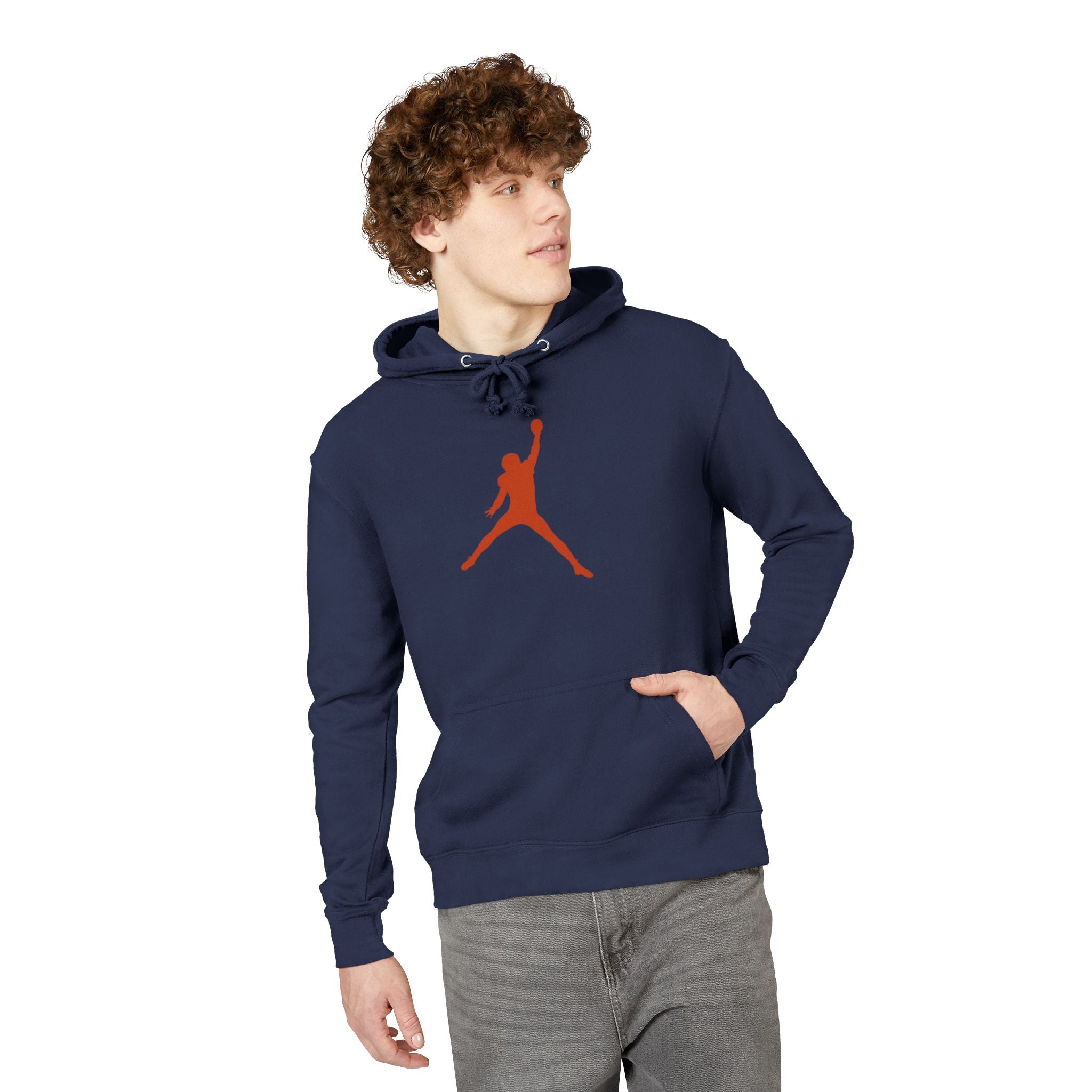 Jumpman Silhouette Hoodie — Retro Basketball Logo Pullover