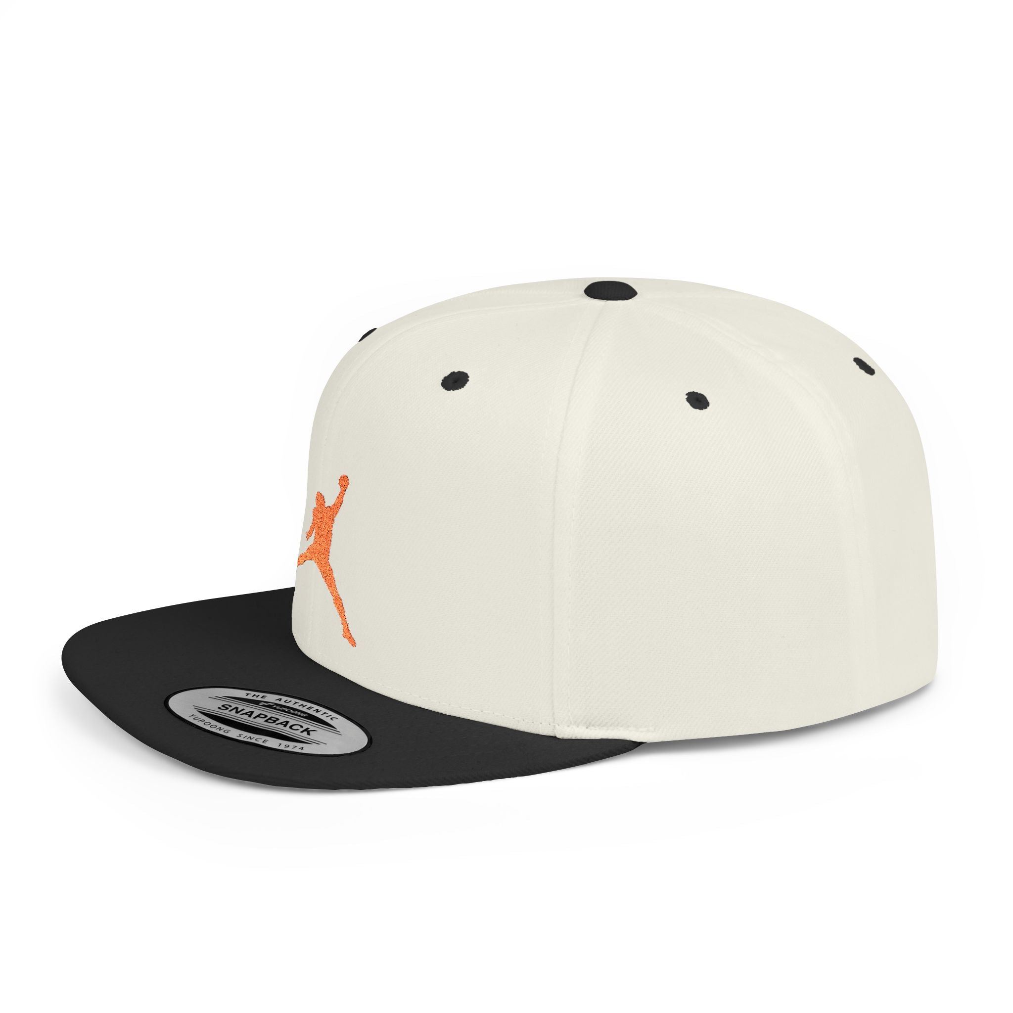 Caleb Williams — Orange Iceman Silhouette Logo Flat Bill Cap