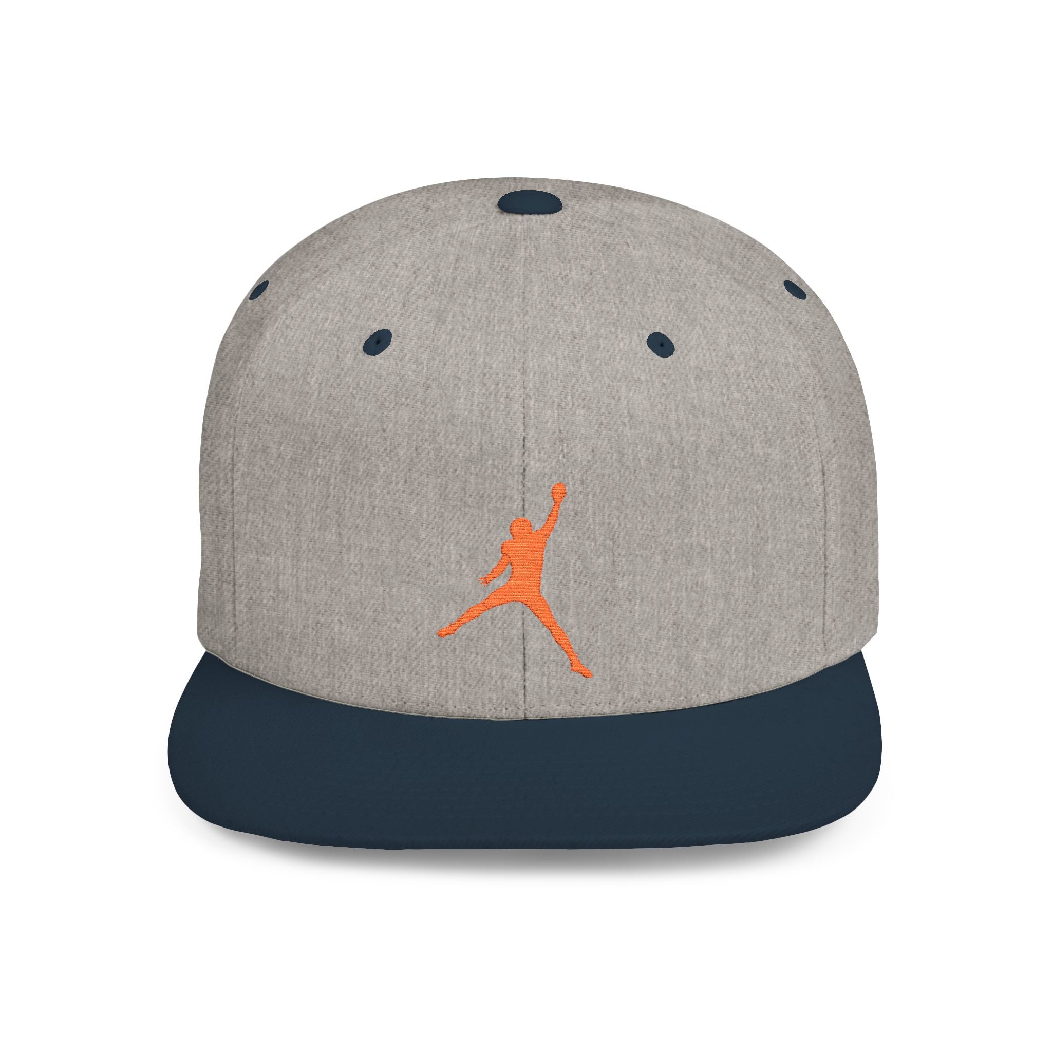 Caleb Williams — Orange Iceman Silhouette Logo Flat Bill Cap
