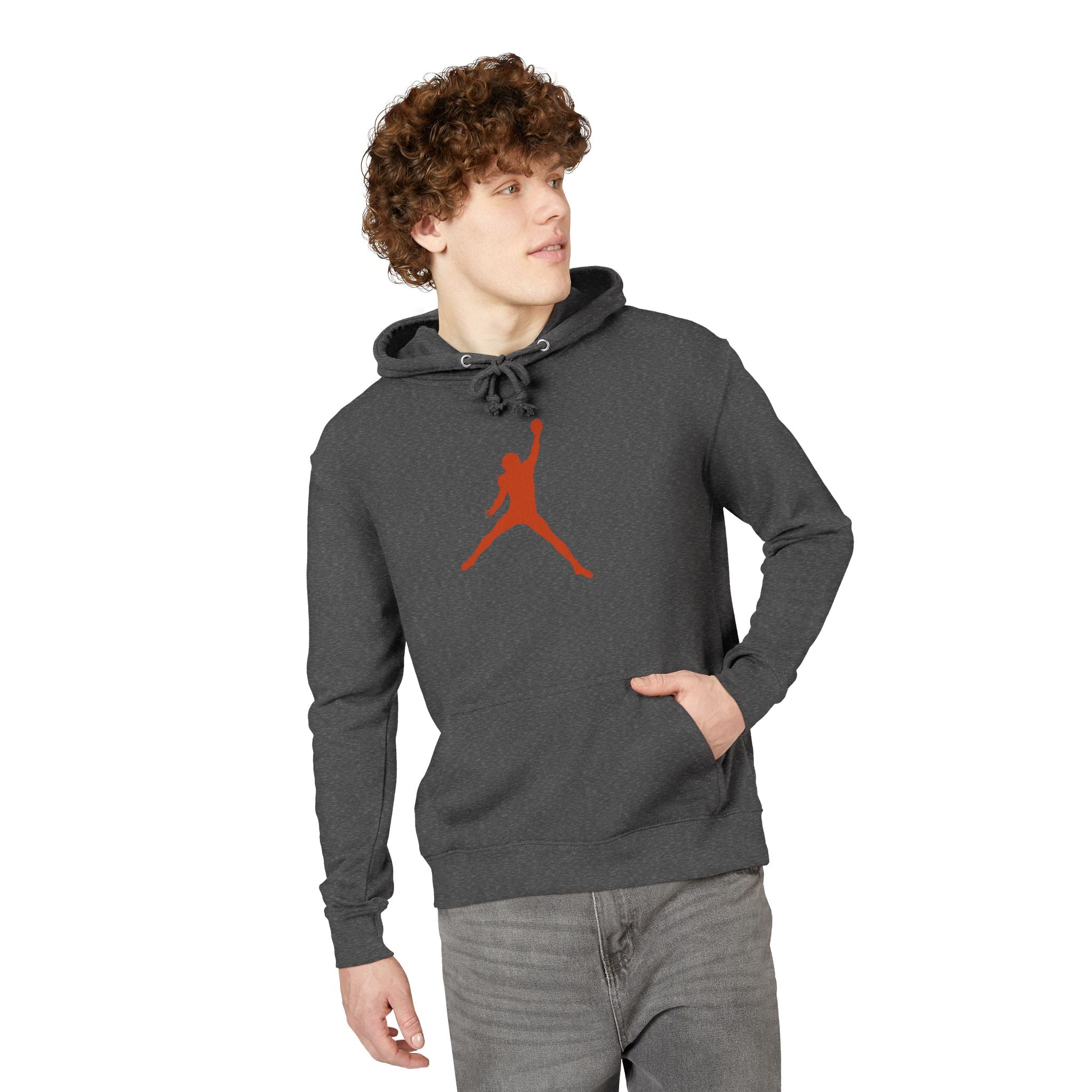 Jumpman Silhouette Hoodie — Retro Basketball Logo Pullover