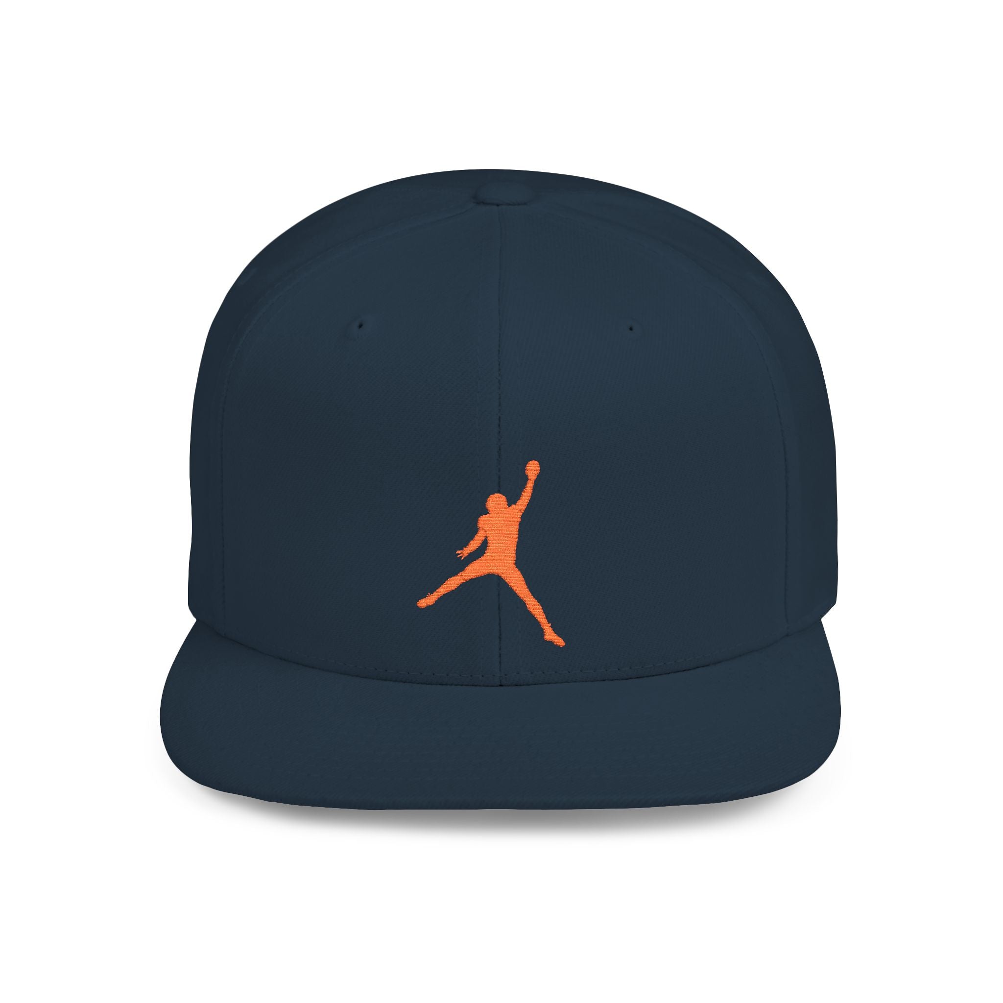 Caleb Williams — Orange Iceman Silhouette Logo Flat Bill Cap